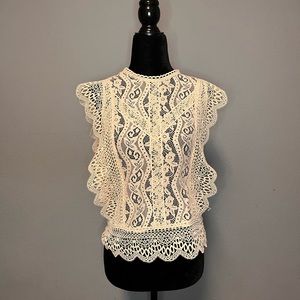 Zara Crochet Trim Sleeveless top